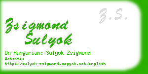 zsigmond sulyok business card